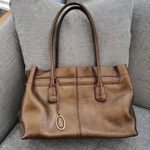 Tod's Patent Leather Tote Handbag